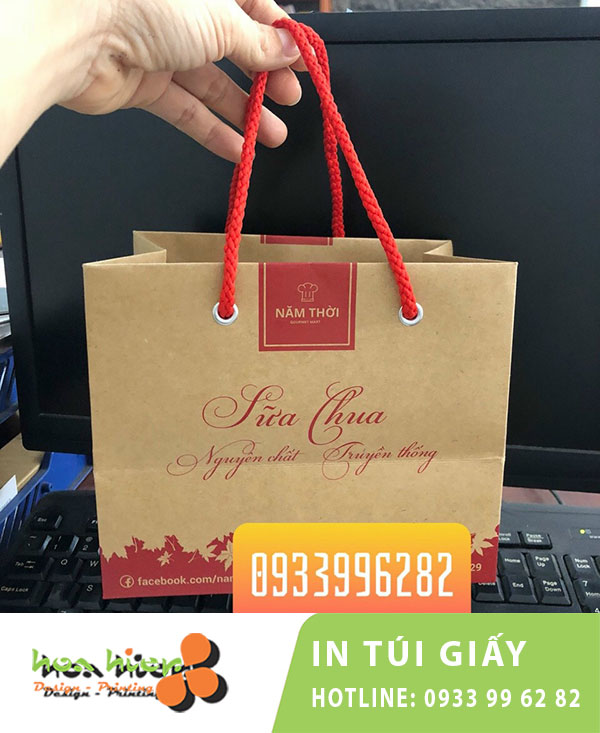 In túi giấy sữa chua