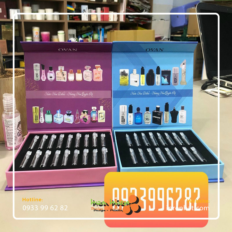 In hộp giấy nam châm đựng nước hoa