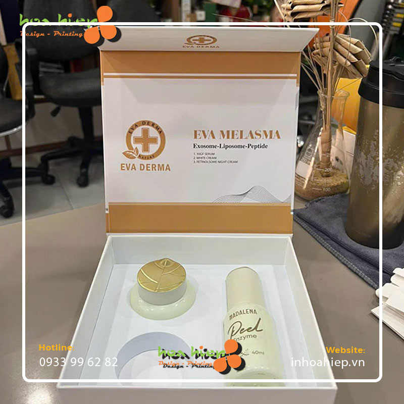 In hộp giấy cứng nắp nam châm đựng mỹ phẩm