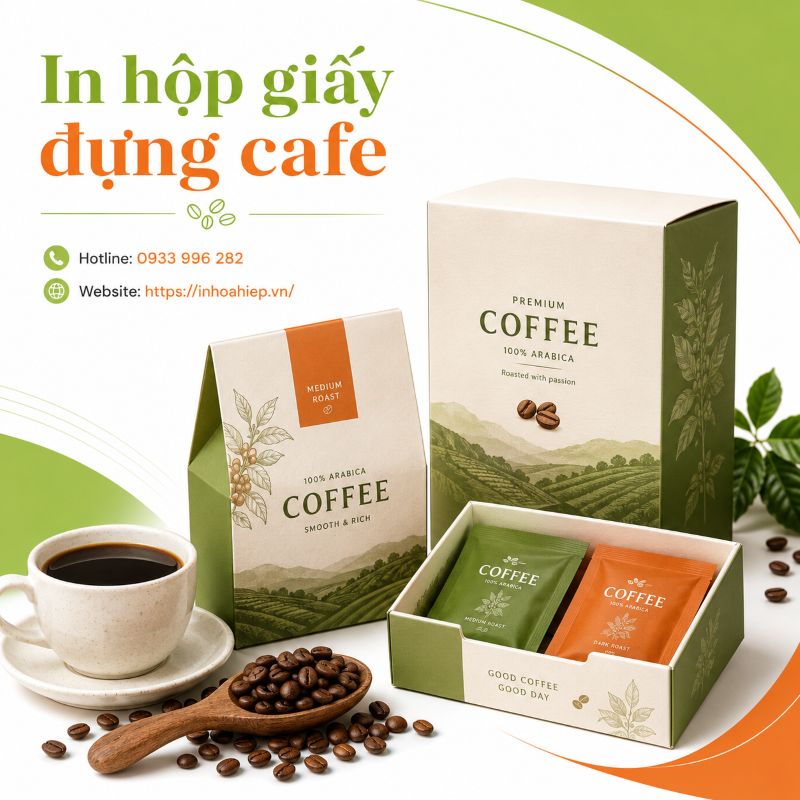 In hộp giấy đựng cà phê (cafe)