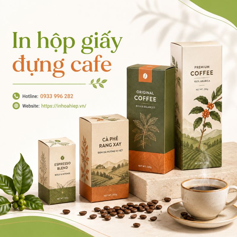 In hộp giấy đựng cà phê (cafe)