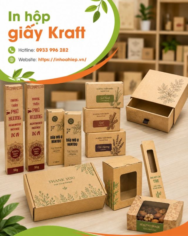 In hộp giấy kraft theo yêu cầu