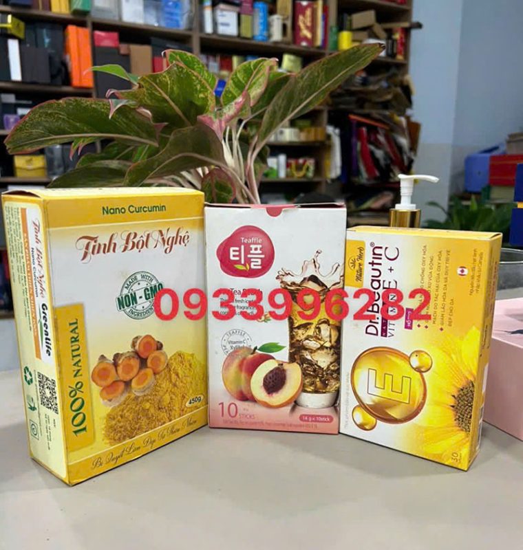 In vỏ hộp thực phẩm chức năng tinh bột nghệ