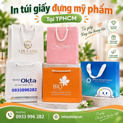 In túi giấy đựng mỹ phẩm tại TPHCM