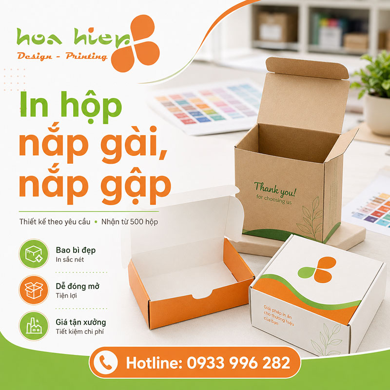 In hộp nắp gài, nắp gập tại TP.HCM