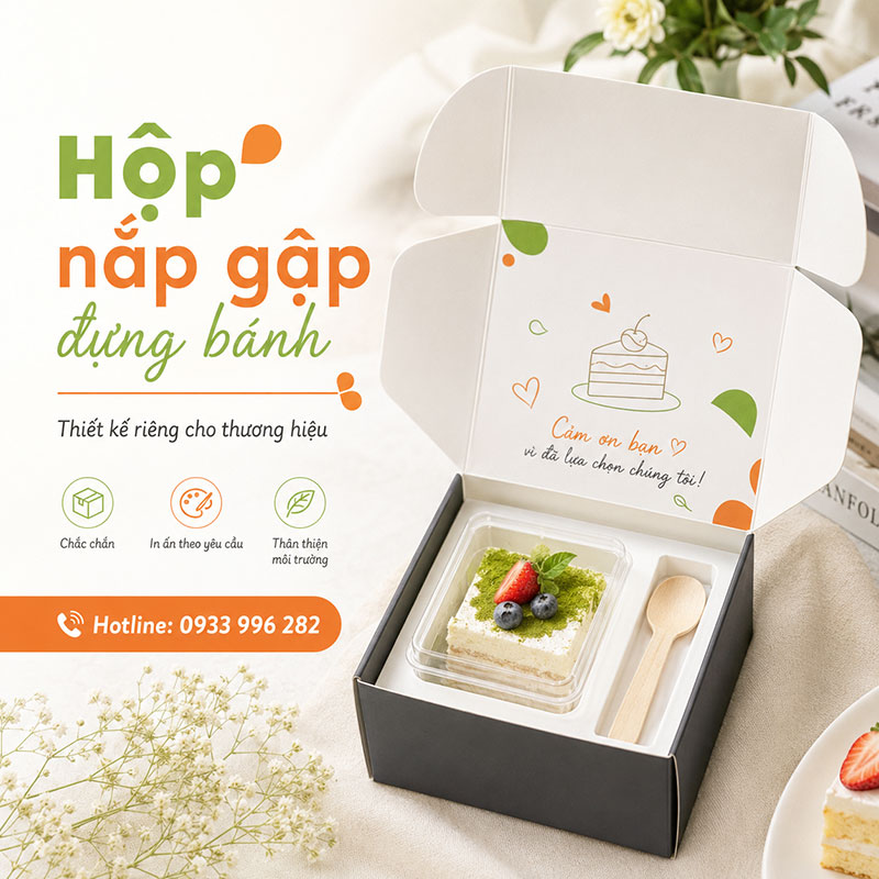 In hộp nắp gài đựng bánh