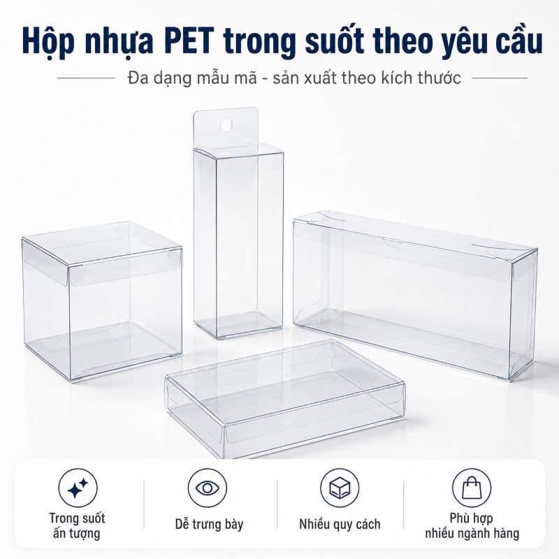 Hộp nhựa PET trong suốt theo yêu cầu