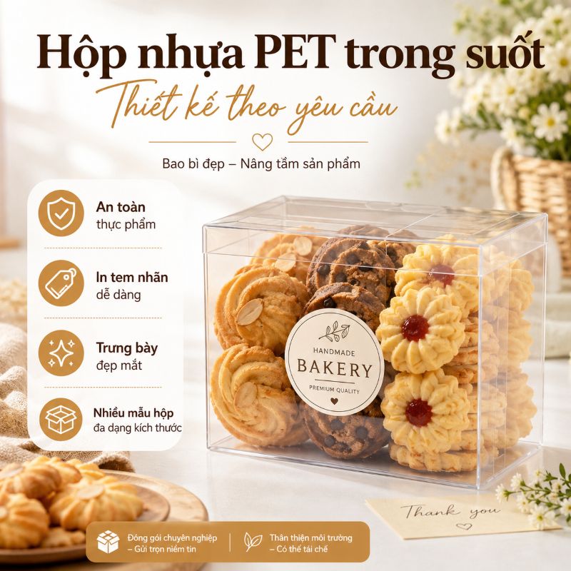Hộp nhựa PET trong suốt theo yêu cầu
