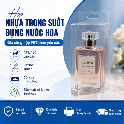 Hộp nhựa trong suốt đựng nước hoa