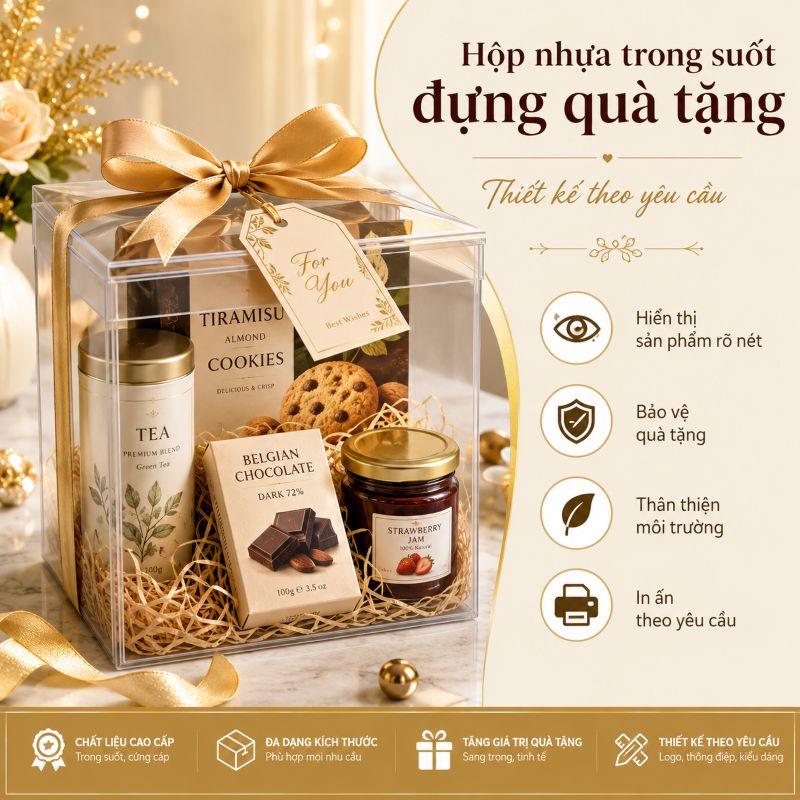 Hộp nhựa trong suốt đựng quà tặng