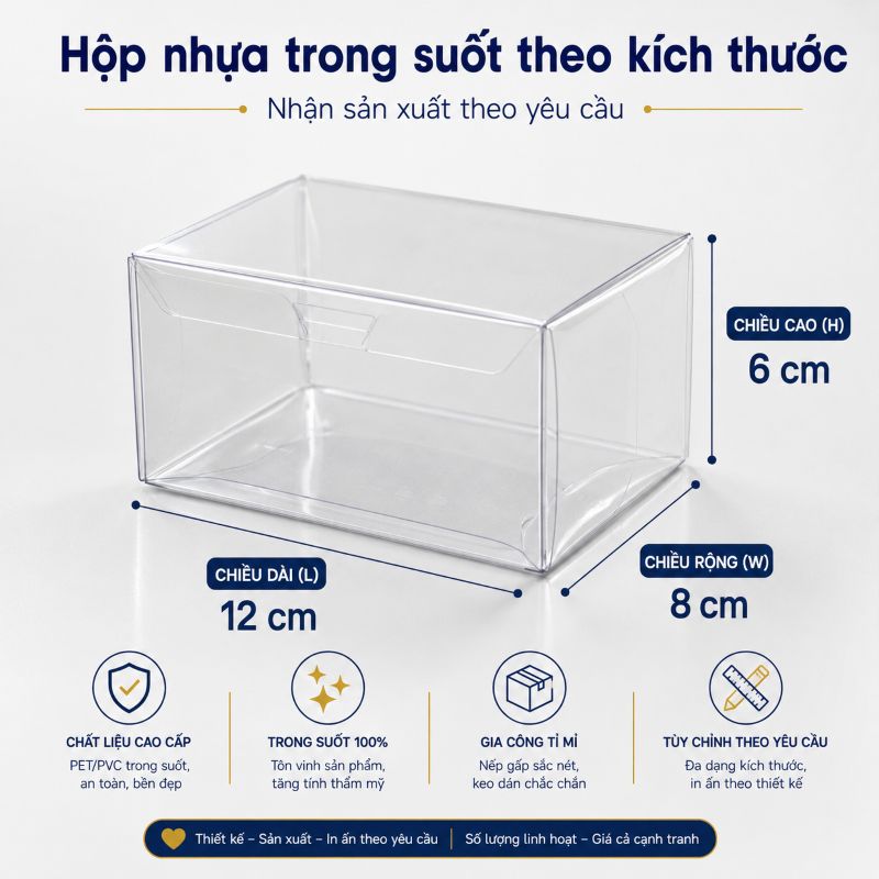 Xưởng sản xuất hộp nhựa trong suốt theo kích thước
