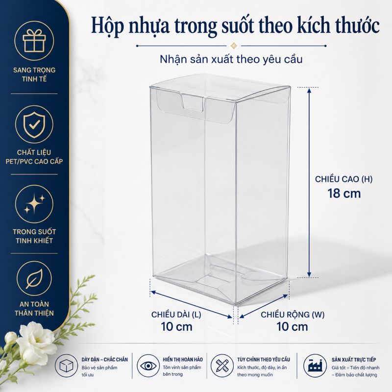Xưởng sản xuất hộp nhựa trong suốt theo kích thước