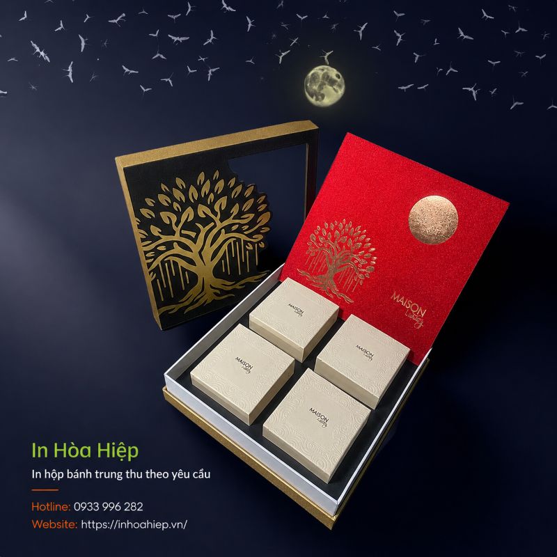 In hộp bánh trung thu có logo cho doanh nghiệp