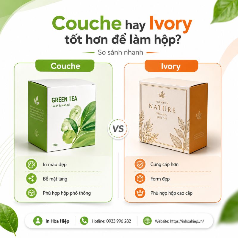 Couche hay Ivory tốt hơn để làm hộp