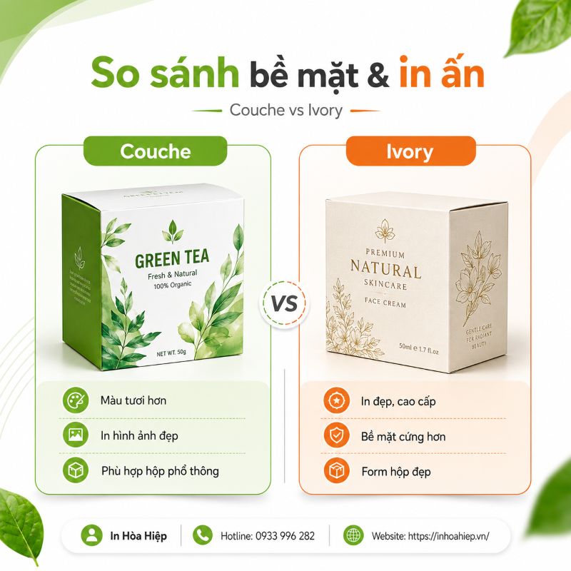 Couche hay Ivory tốt hơn để làm hộp
