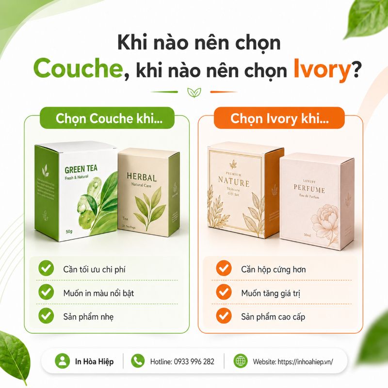 Couche hay Ivory tốt hơn để làm hộp