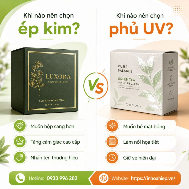 Ép kim và phủ UV