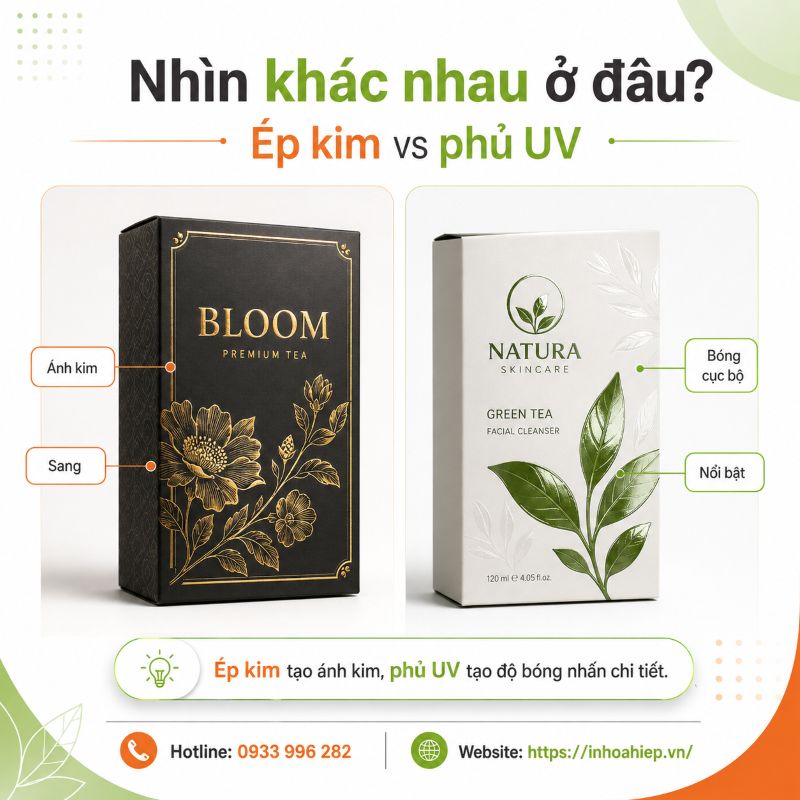 Ép kim và phủ UV