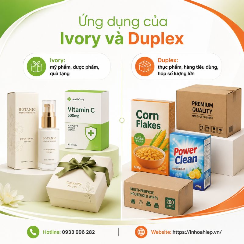 Giấy Ivory và Duplex