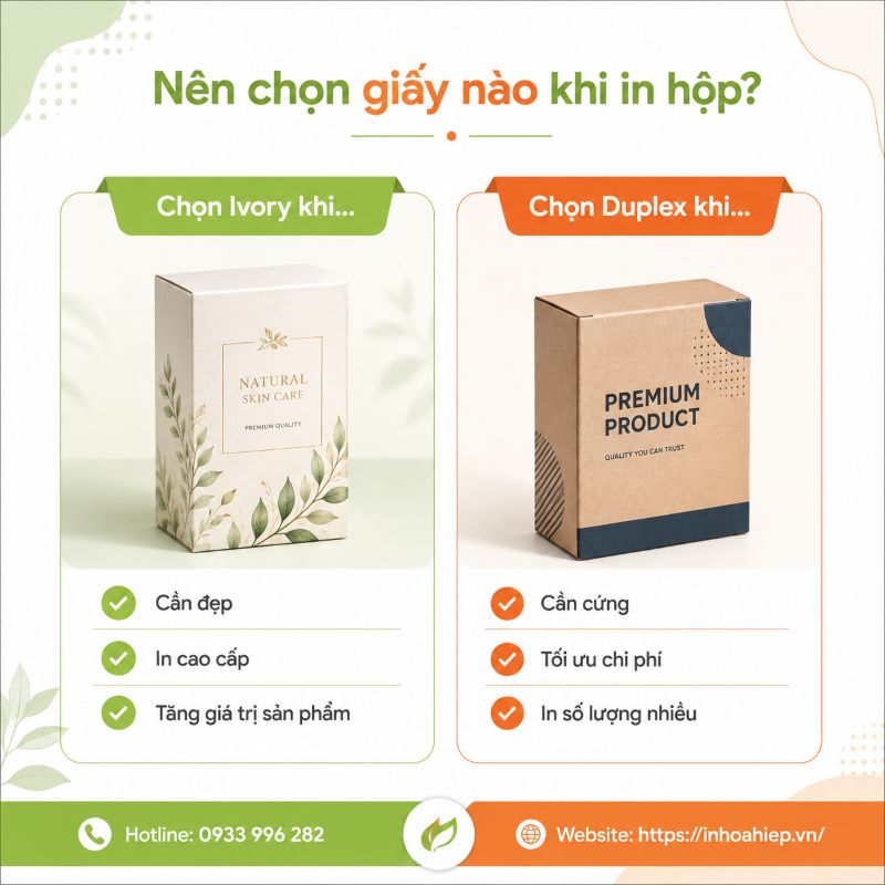 Giấy Ivory và Duplex