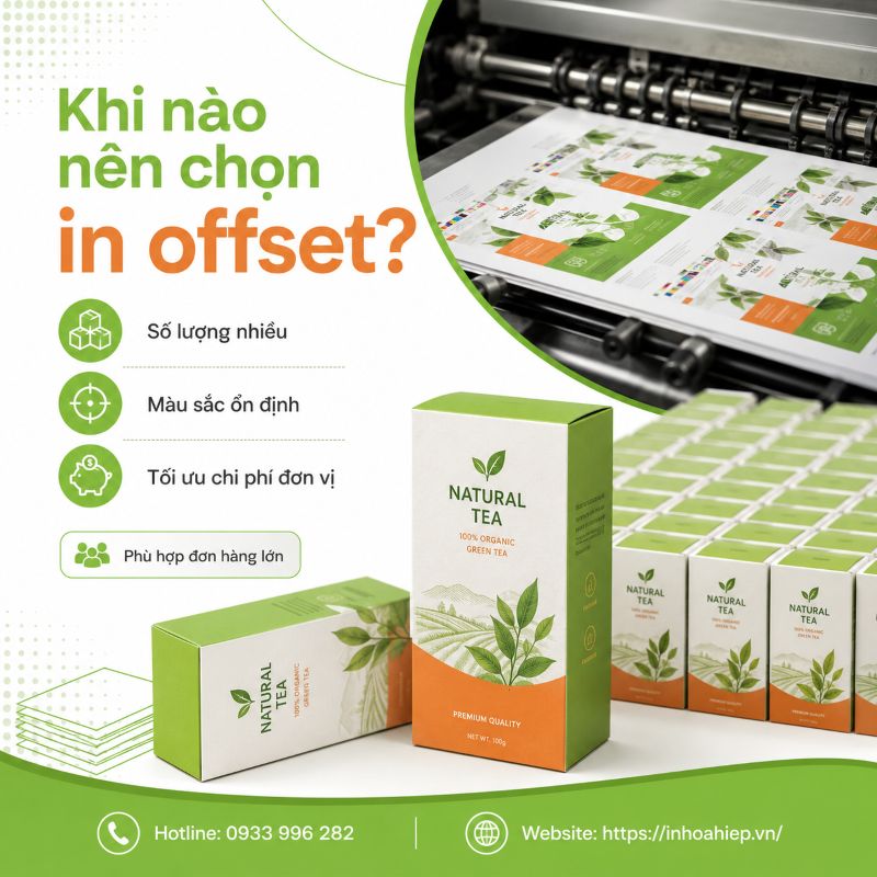 In offset và in kỹ thuật số hộp giấy