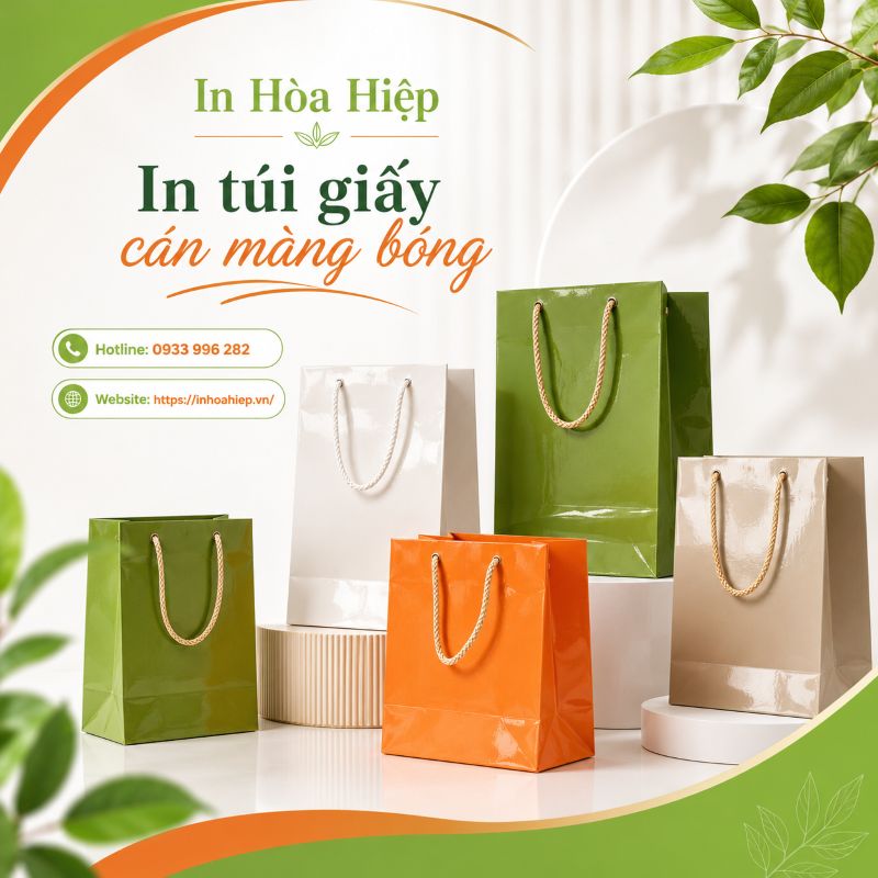 In túi giấy cán màng bóng