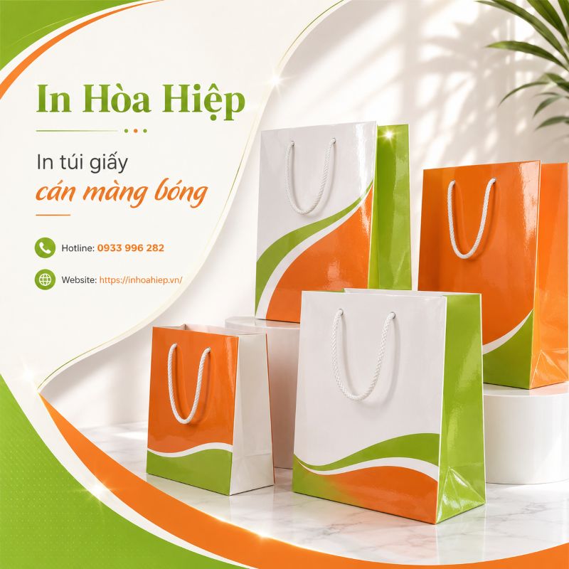 In túi giấy cán màng bóng