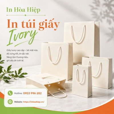 In túi giấy Ivory