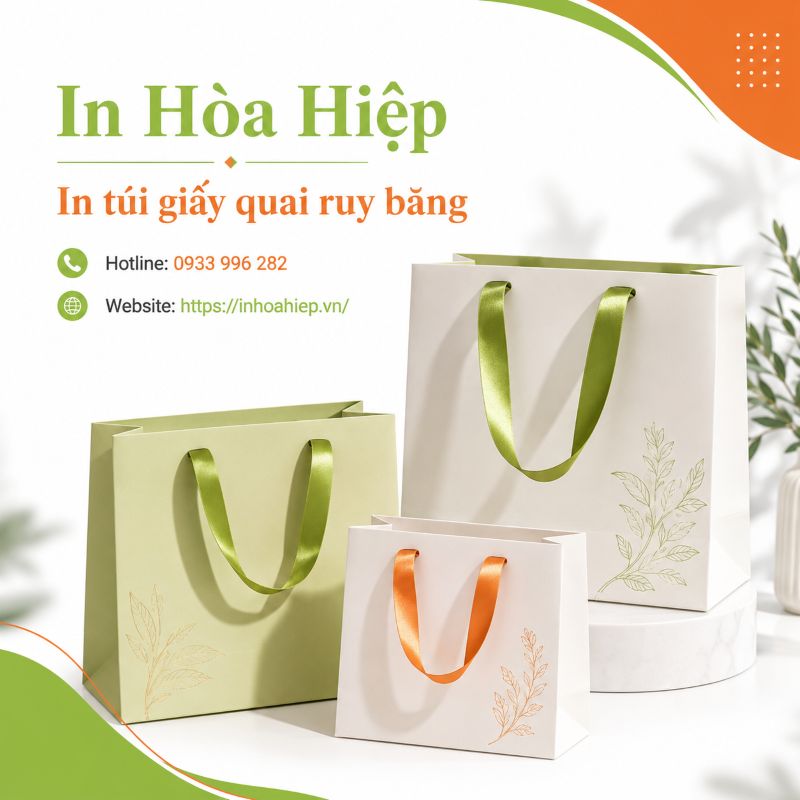 In túi giấy quai ruy băng