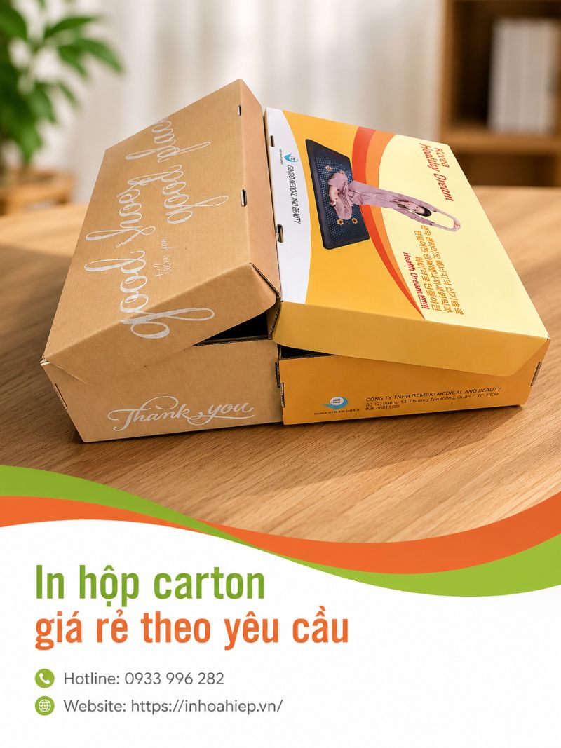 In hộp carton giá rẻ theo yêu cầu tại TP.HCM