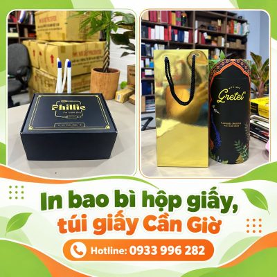 In bao bì hộp giấy, túi giấy Cần Giờ