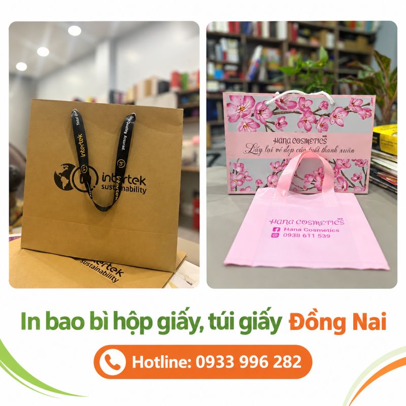 In bao bì hộp giấy, túi giấy Đồng Nai – Xưởng sản xuất giá tốt